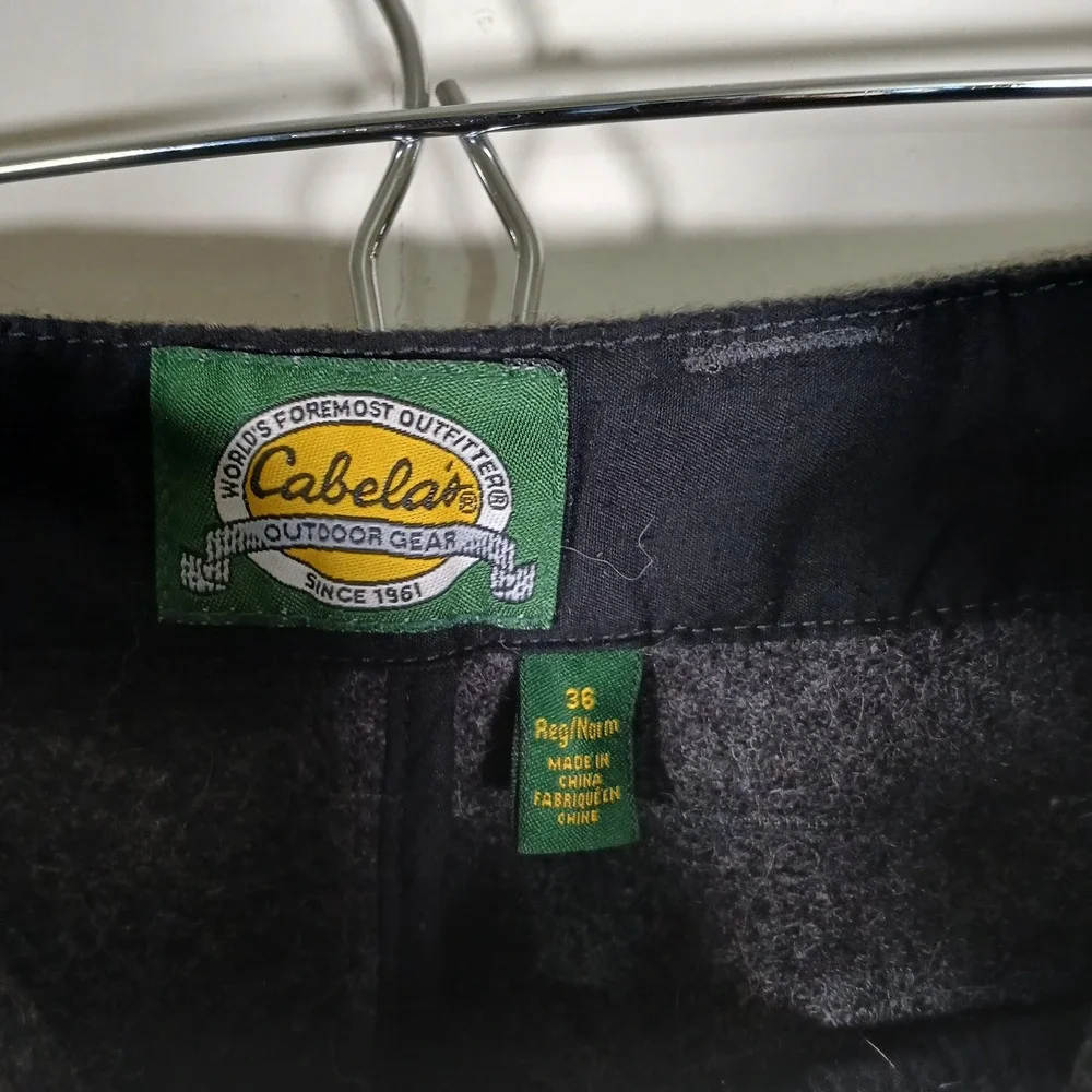 Cabelas 100% Wool Cargo Pants Mens 36x31 Gray Heavy Outdoor Gear 933139